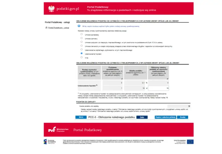 Jak wypełnić PCC-3 przy ustanowieniu hipoteki, uniknij błędów