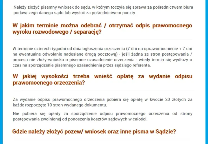 Jak szybko i bez problemów otrzymać odpis wyroku rozwodowego – krok po kroku