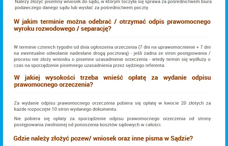 Jak szybko i bez problemów otrzymać odpis wyroku rozwodowego – krok po kroku