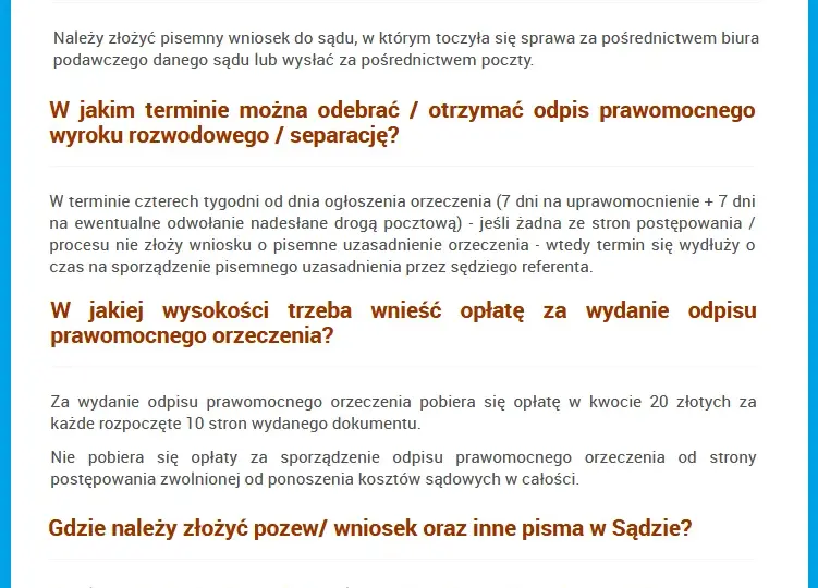 Jak szybko i bez problemów otrzymać odpis wyroku rozwodowego – krok po kroku